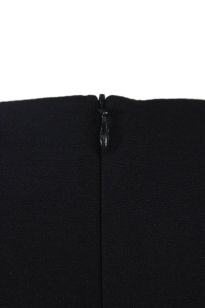 Sharis Women Shift Dress Blue Long Sleeve Round Neck Viscose Size 40