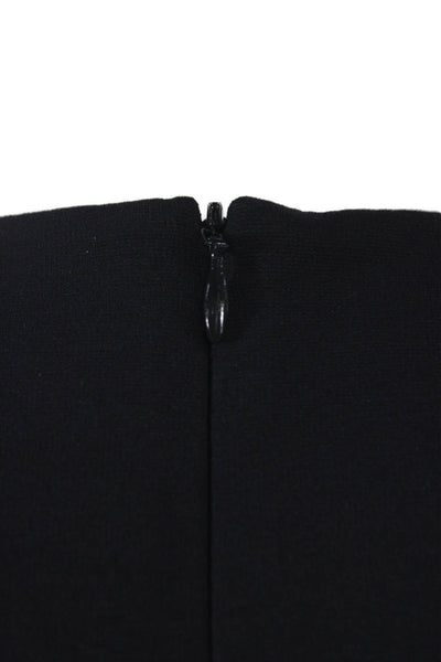 Sharis Womens Shift Dress Blue Viscose Long Sleeve Round Neck Zip Size 42