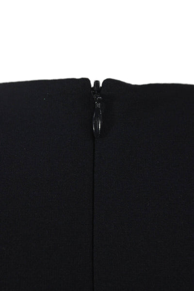Sharis Womens Shift Dress Black Short Long Sleeve Crew Neck Viscose Size 44