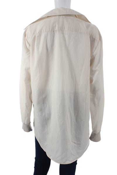 Lorena Antoniazzi Women Tunic Virgin Wool Beige Long Sleeve Size 48