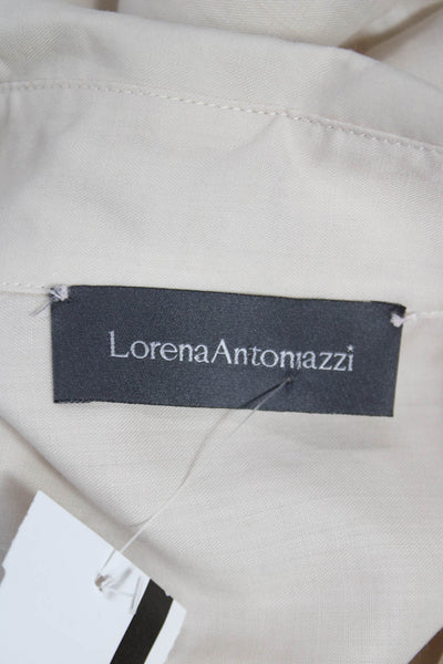 Lorena Antoniazzi Women Tunic Virgin Wool Beige Long Sleeve Size 48