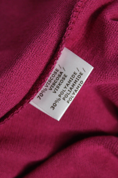 Jennifer T Women Basic Pink Scoop Neck Sleeveless Tank Viscose Blend Size 48