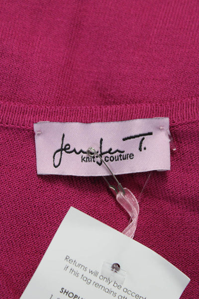 Jennifer T Women Basic Pink Scoop Neck Sleeveless Tank Viscose Blend Size 48