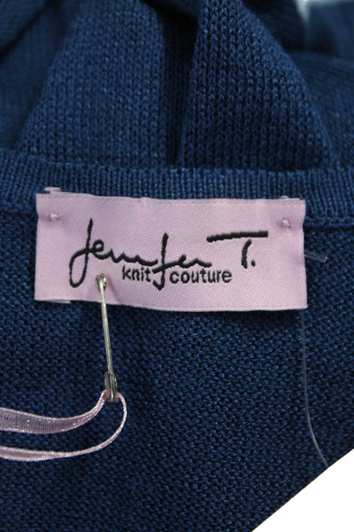 Jennifer T Womens Cotton Blend Sleeveless Round Neck Tank Blue Size 42