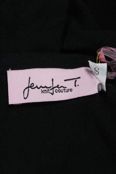 Jennifer T Womens Basic Black Tank Pima Cotton Round Neck Sleeveless Size S