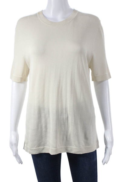 Christian Wijnants Womens Pullover Crew Neck Short Sleeve Beige Size XS