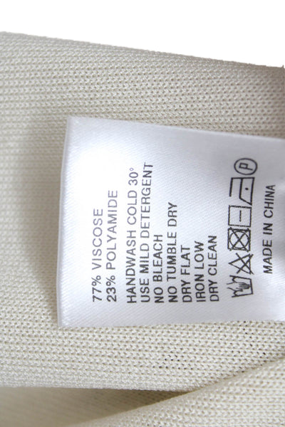 Christian Wijnants Womens Pullover Crew Neck Short Sleeve Beige Size XS