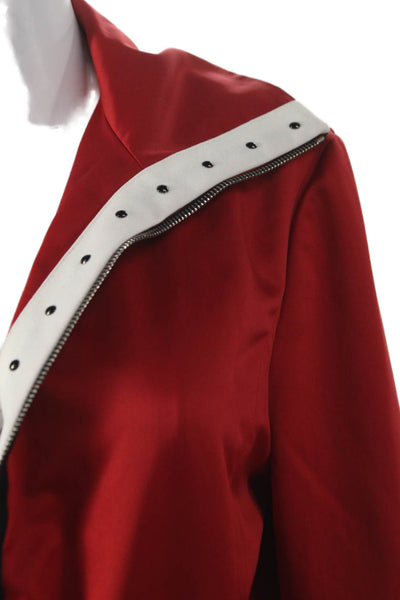 St. John Sport Unisex Adults Basic Jacket Red Polyester Long Sleeve Size S