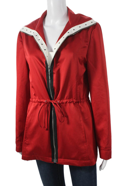St. John Sport Unisex Adults Basic Jacket Red Polyester Long Sleeve Size S