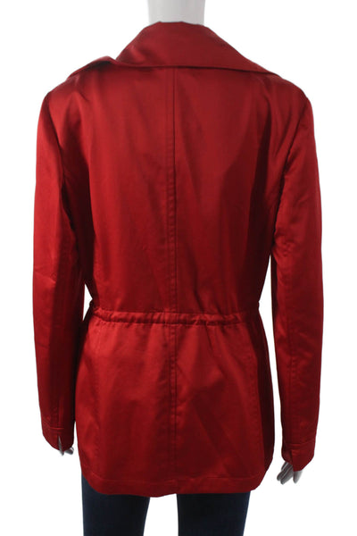 St. John Sport Unisex Adults Basic Jacket Red Polyester Long Sleeve Size S