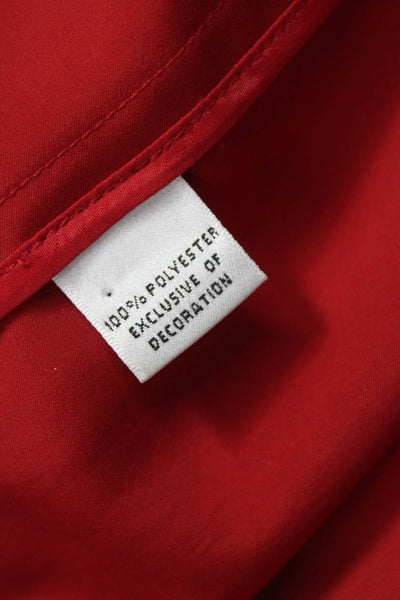 St. John Sport Unisex Adults Basic Jacket Red Polyester Long Sleeve Size S