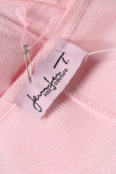 Jennifer T Unisex Adults Pink Cardigan Button Up Long Sleeve Size M