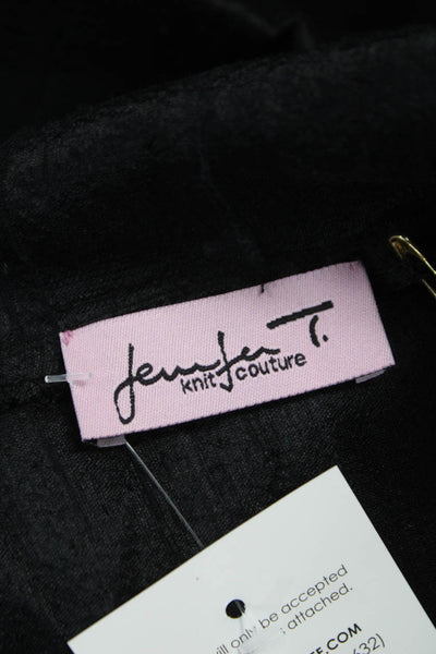 Jennifer T Womens Lightweight Jacket Black Polyester Blend Size One Size