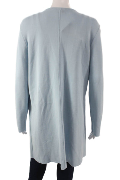Jennifer T Womens Blue V-Neck Long Sleeve Cardigan Size XL