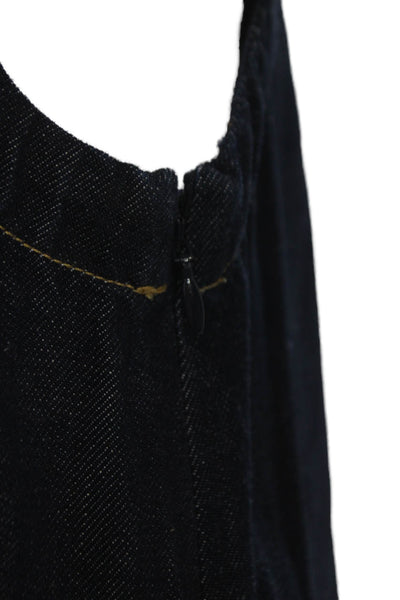 Everlane Womens Shift Denim Mini Dress Sleeveless Blue Organic Cotton Size 0