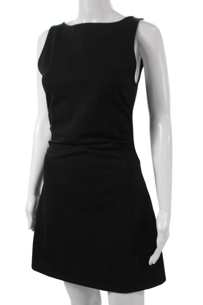 Wilfred Women Black Sleeveless Boatneck Mini Rayon Dress Size 4