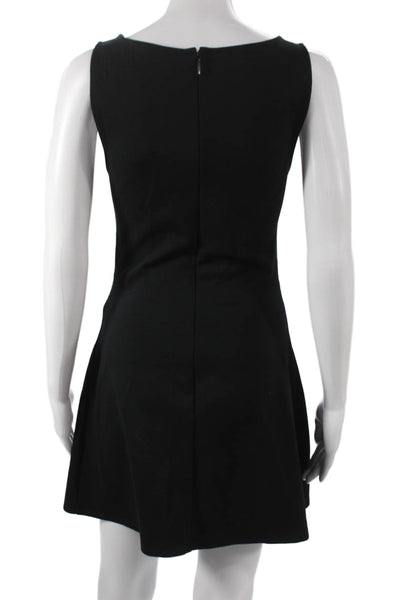 Wilfred Women Black Sleeveless Boatneck Mini Rayon Dress Size 4