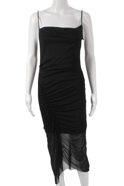 Allsaints Womens Black Square Neck Sleeveless Mini Dress Size 0