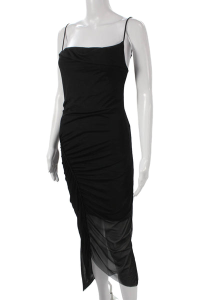 Allsaints Womens Black Square Neck Sleeveless Mini Dress Size 0