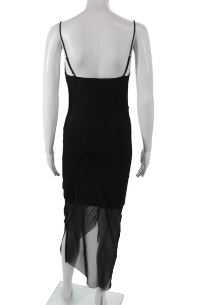 Allsaints Womens Black Square Neck Sleeveless Mini Dress Size 0