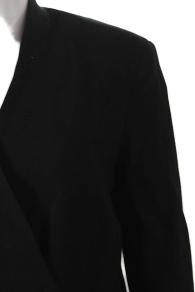 Loulou Studio Women Blazer Black Viscose Blend Long Sleeve Hook & Loop Size S