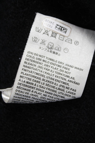 ACNE Studios Women Cardigan Black Kidmohair V Neck Long Sleeve Size 2XS