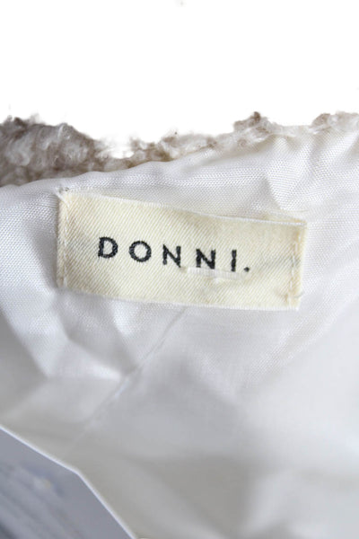 Donni Unisex Adults Beige Shirt Jacket Polyester Button Solid Cozy Size S