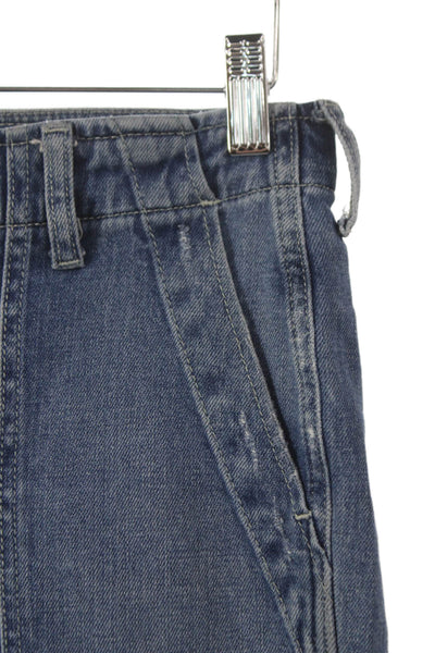 Maje Unisex Adults Straight Blue High Rise Cotton Jeans Size 34