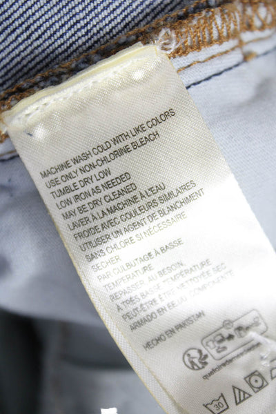 Pilcro Anthropologie Women Boyfriend Jeans Blue High Rise Cotton Blend Size 24