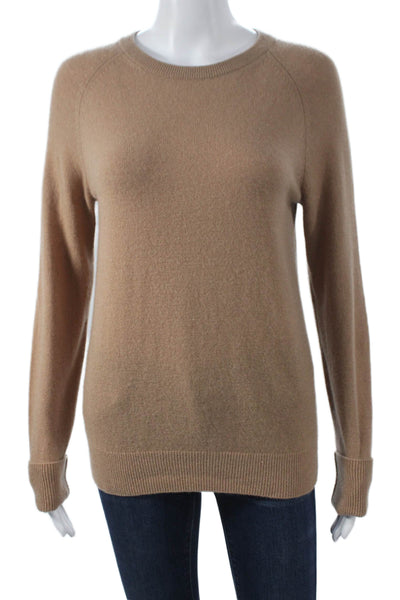 Equipment Femme Women Beige Cashmere Crew Neck Pullover Long Sleeve Size XS