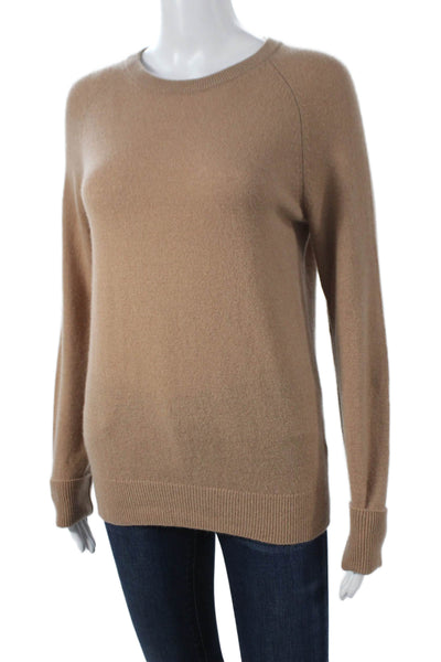 Equipment Femme Women Beige Cashmere Crew Neck Pullover Long Sleeve Size XS