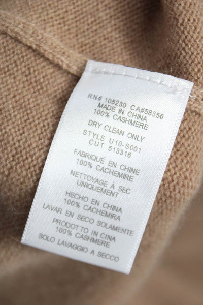 Equipment Femme Women Beige Cashmere Crew Neck Pullover Long Sleeve Size XS