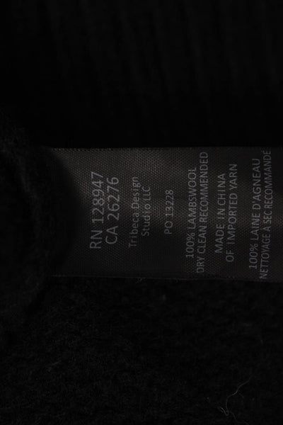 Nili Lotan Womens Lambswool Pullover Sweater Black Crew Neck Size XS