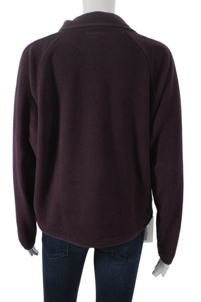 Outdoor Voices Women Purple Pullover Sweatshirt Collared Long Sleeve Size XS