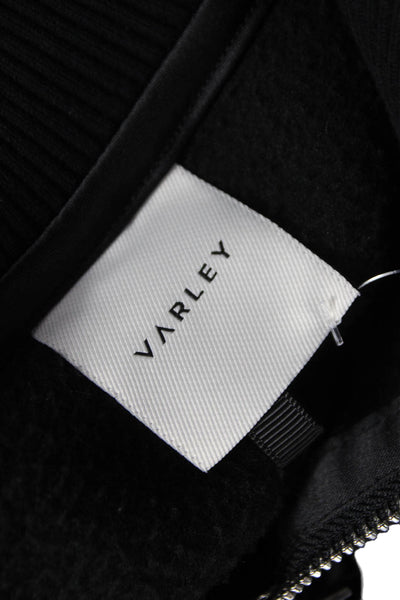 Varley Unisex Adults Pullover Black Collared Zip Long Sleeve Size M