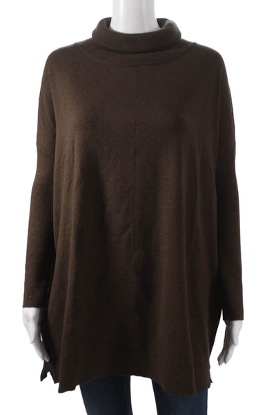 BB Dakota Women Tunic Turtleneck Sweater Brown Long Sleeve Size S