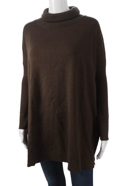 BB Dakota Women Tunic Turtleneck Sweater Brown Long Sleeve Size S