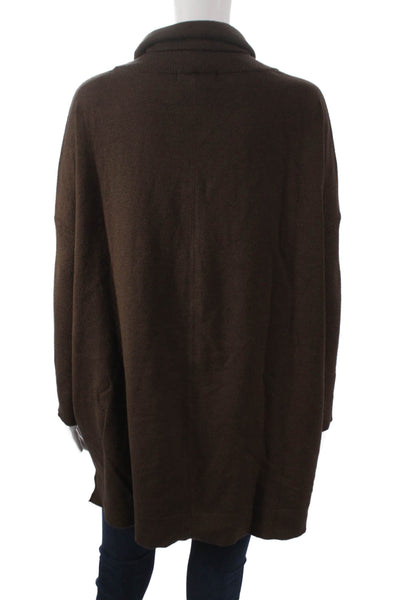 BB Dakota Women Tunic Turtleneck Sweater Brown Long Sleeve Size S