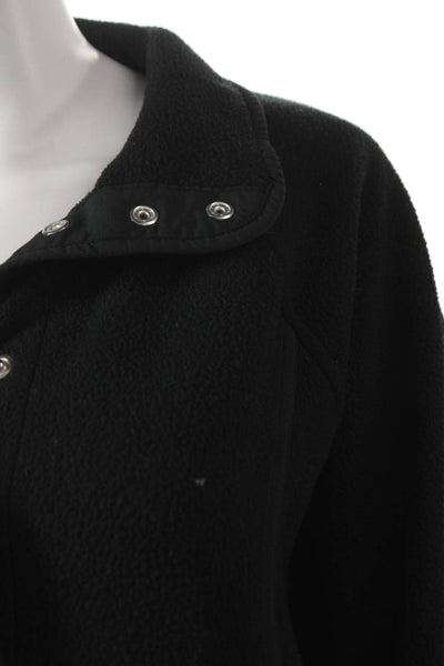 Outdoor Voices Womens Basic Jacket Black Snap 100% Recycled Polyester Size S