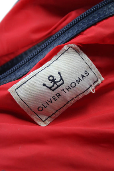 Oliver Thomas Womens Quilted Camo Print Tote Bag Navy