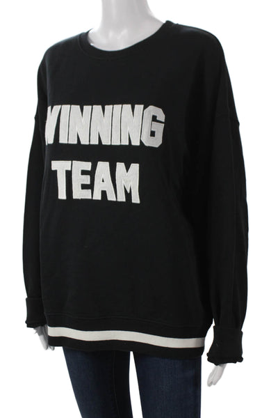 Beach Riot Unisex Pullover Sweatshirt Black Cotton Crew Neck Size L