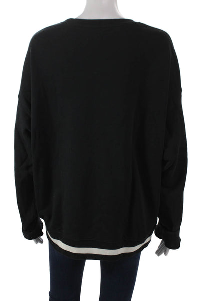 Beach Riot Unisex Pullover Sweatshirt Black Cotton Crew Neck Size L