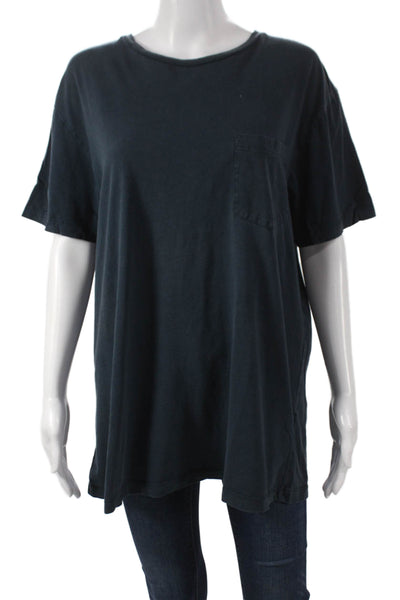 J Crew Mens Basic Cotton Crew Neck T Shirt Blue Short Sleeve Size XL