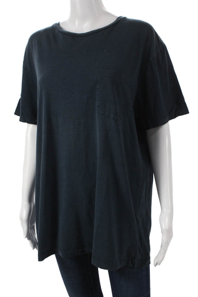 J Crew Mens Basic Cotton Crew Neck T Shirt Blue Short Sleeve Size XL