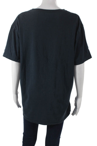 J Crew Mens Basic Cotton Crew Neck T Shirt Blue Short Sleeve Size XL