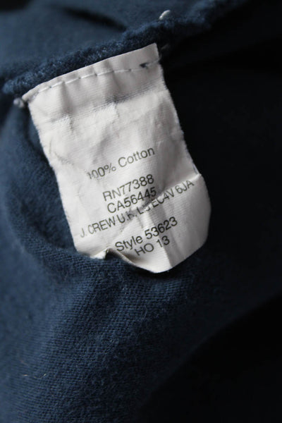 J Crew Mens Basic Cotton Crew Neck T Shirt Blue Short Sleeve Size XL