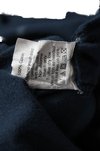 J Crew Mens Basic Cotton Crew Neck T Shirt Blue Short Sleeve Size XL