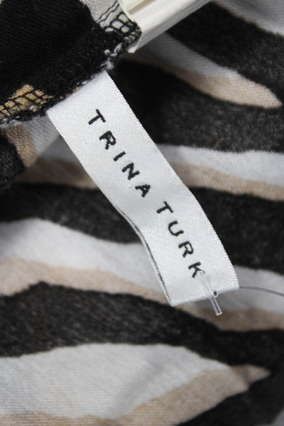 Trina Turk Women Multicolor Animal Print Wrap Dress V-Neck Size M