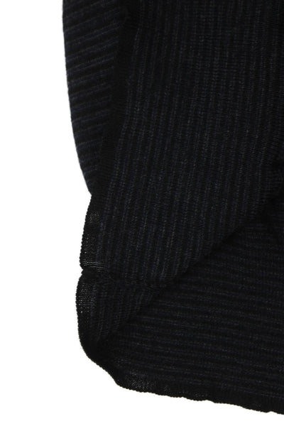Louis Vuitton Mens Black Striped V Neck Pullover Polyamide Size L