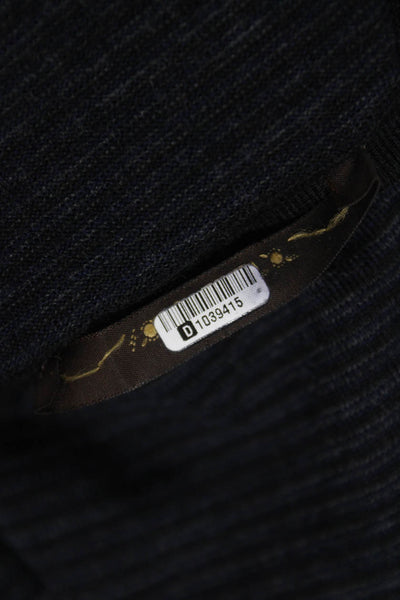 Louis Vuitton Mens Black Striped V Neck Pullover Polyamide Size L